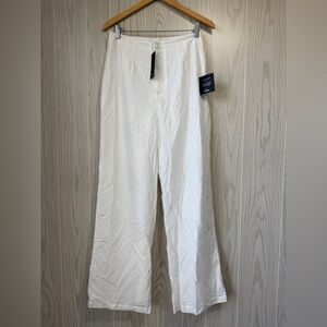 Lulus White Wide Leg High Rise Lined Dress Pants Size M NWT